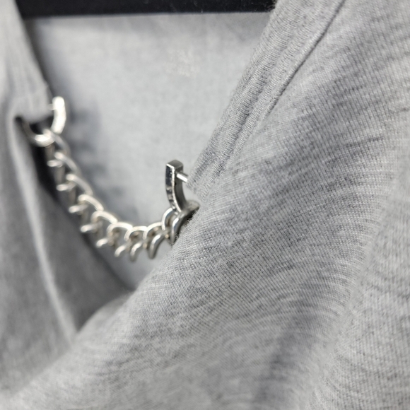 MICHAEL MICHAEL KORS Womens Silver Chain Cowl Neck Tank Top Size M - Picture 4 of 14